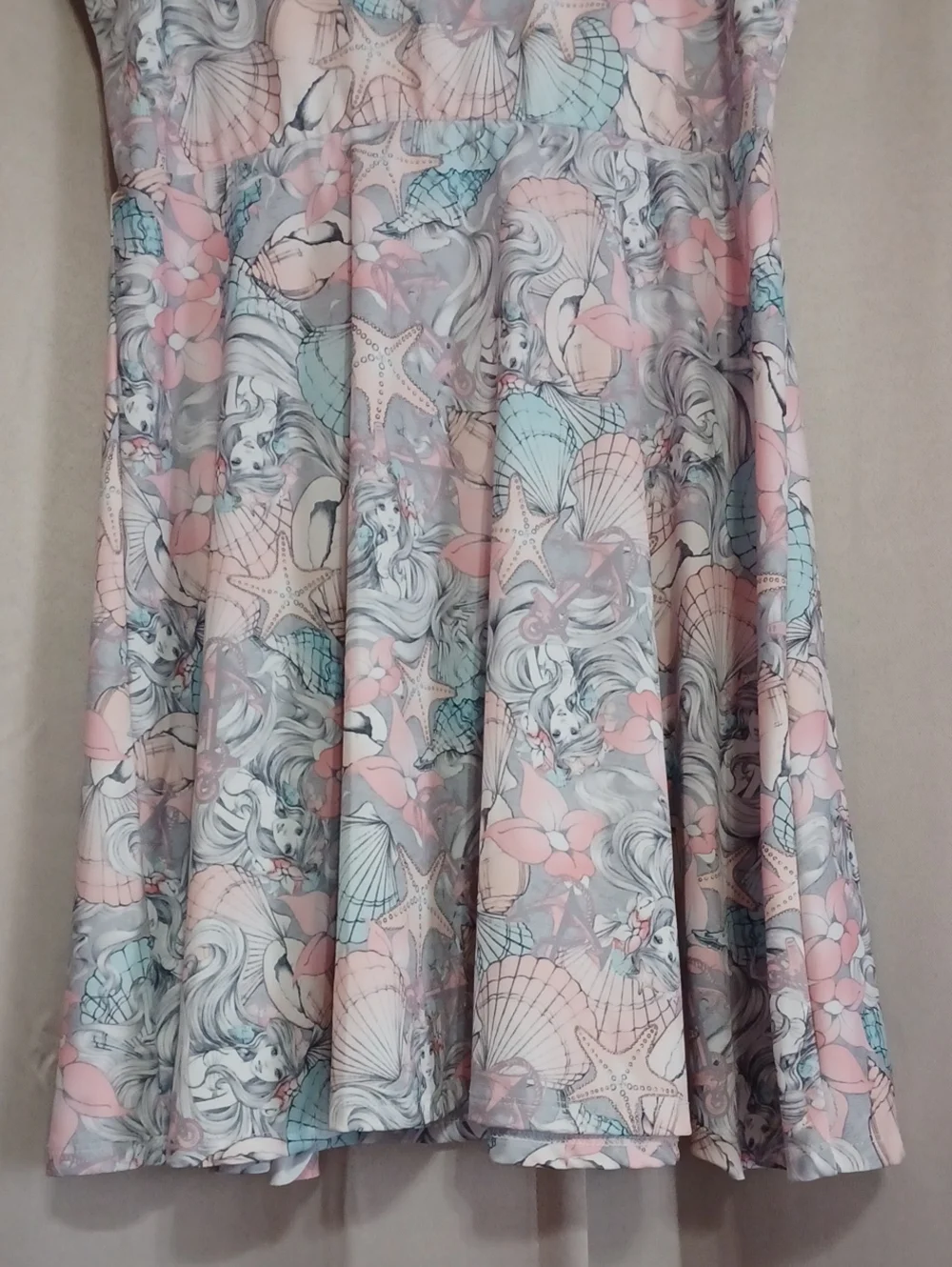 Disney Hot Topic The Little Mermaid Ariel Pastel Skater Dress Size Large - Picture 12 of 13